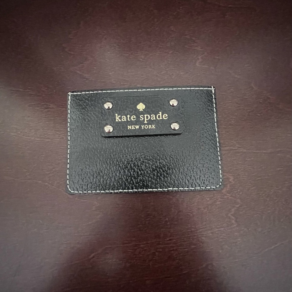 Kate spade black card holder with pockets. Never used!